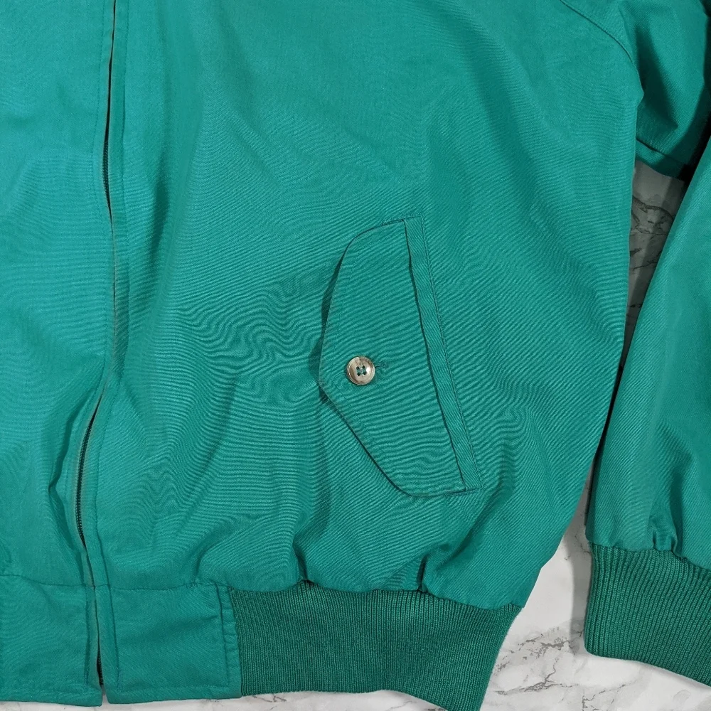 Vintage Lands End Golf Style Teal Jacket Large